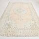7x11 Vintage Peach Beige Turkish Rug, 206x335Cm
