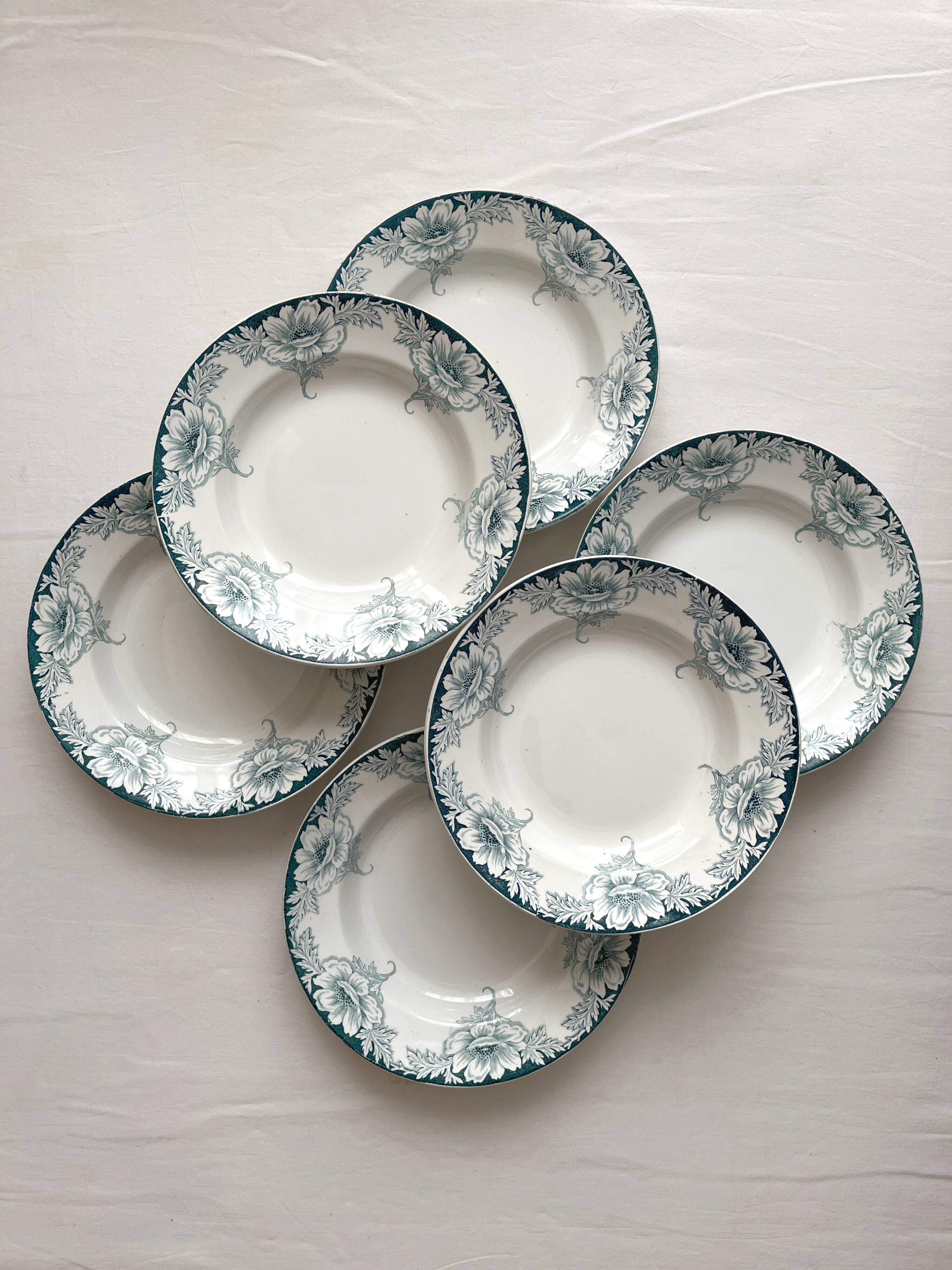 6 Suzanne, Saint Amand and Hamage ironstone soup plates