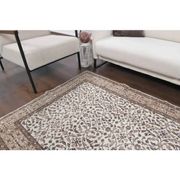 Vintage Turkish Oushak Handmade Wool Cotton White Area Rug 119x202
