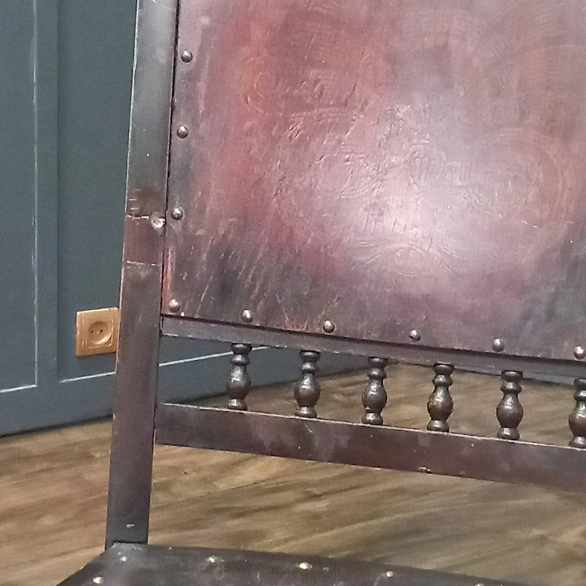 Antique English beech rocking chair cottage style