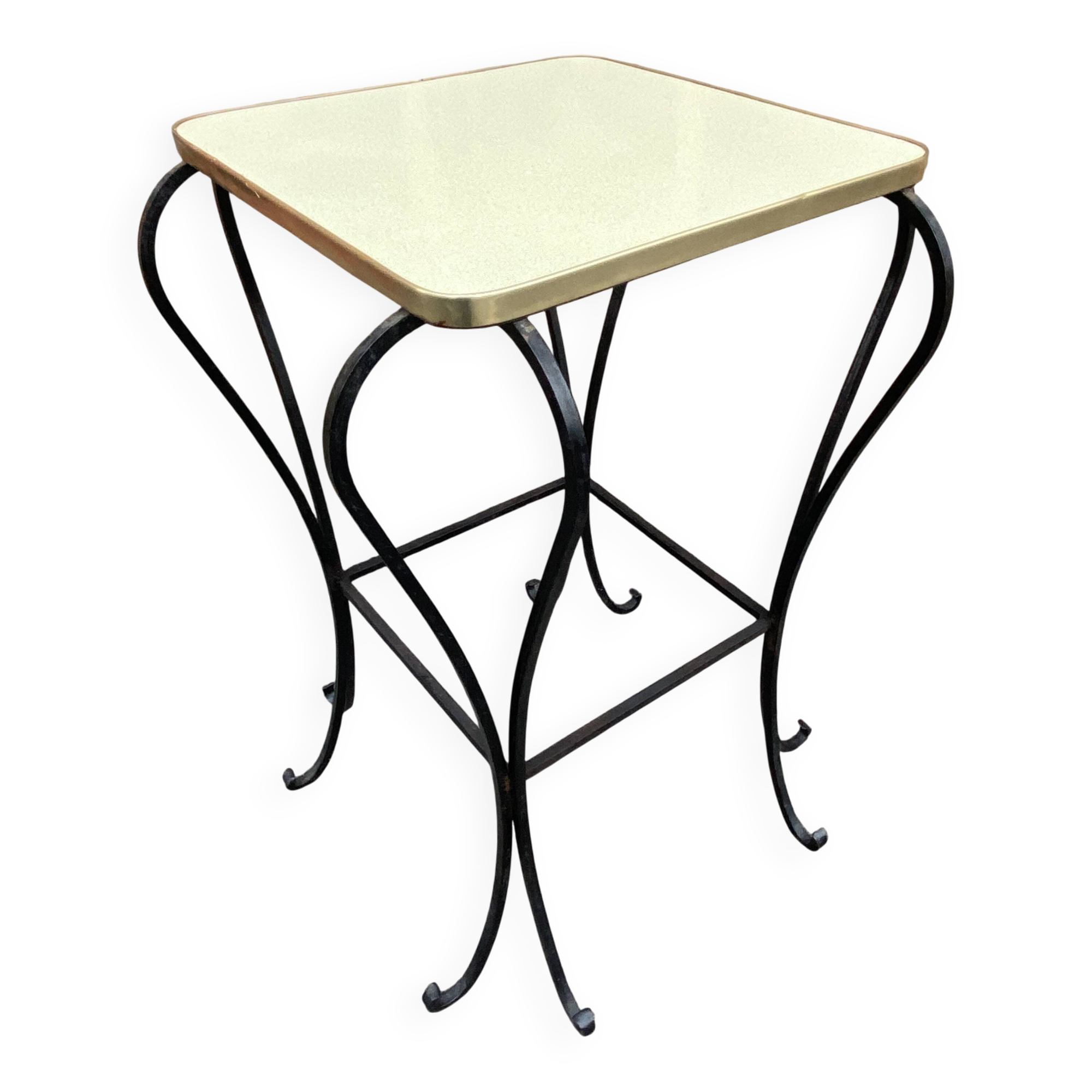 plant stand console plant stand side table Formica and metal
