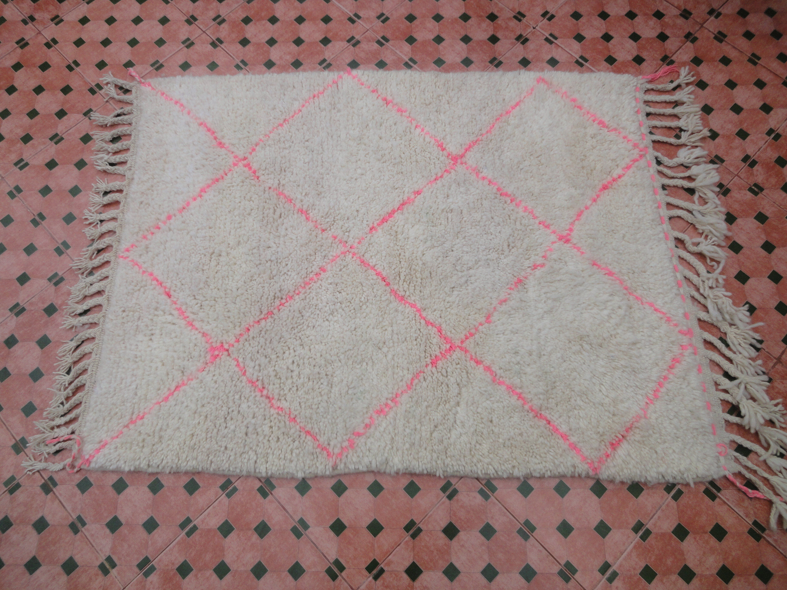 Carpet in wool Beni Ourain 150x110cm