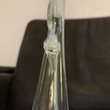 Large swan 31cm in glass crafts France glass bird statue vintage old