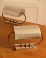 Pair of metal table lamps - 1920s