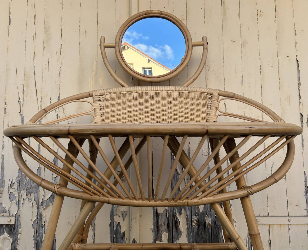 Anne bamboo dressing table vintage, 1960s