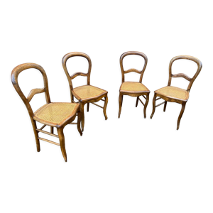 4 chaises rustique d’époque - louis