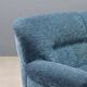 Vintage velvet sofa with spring cushioning, Italian design from the 1950s.
