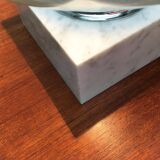 Mid-century glass and marble table lamp 3480 by Erco, 1960s.