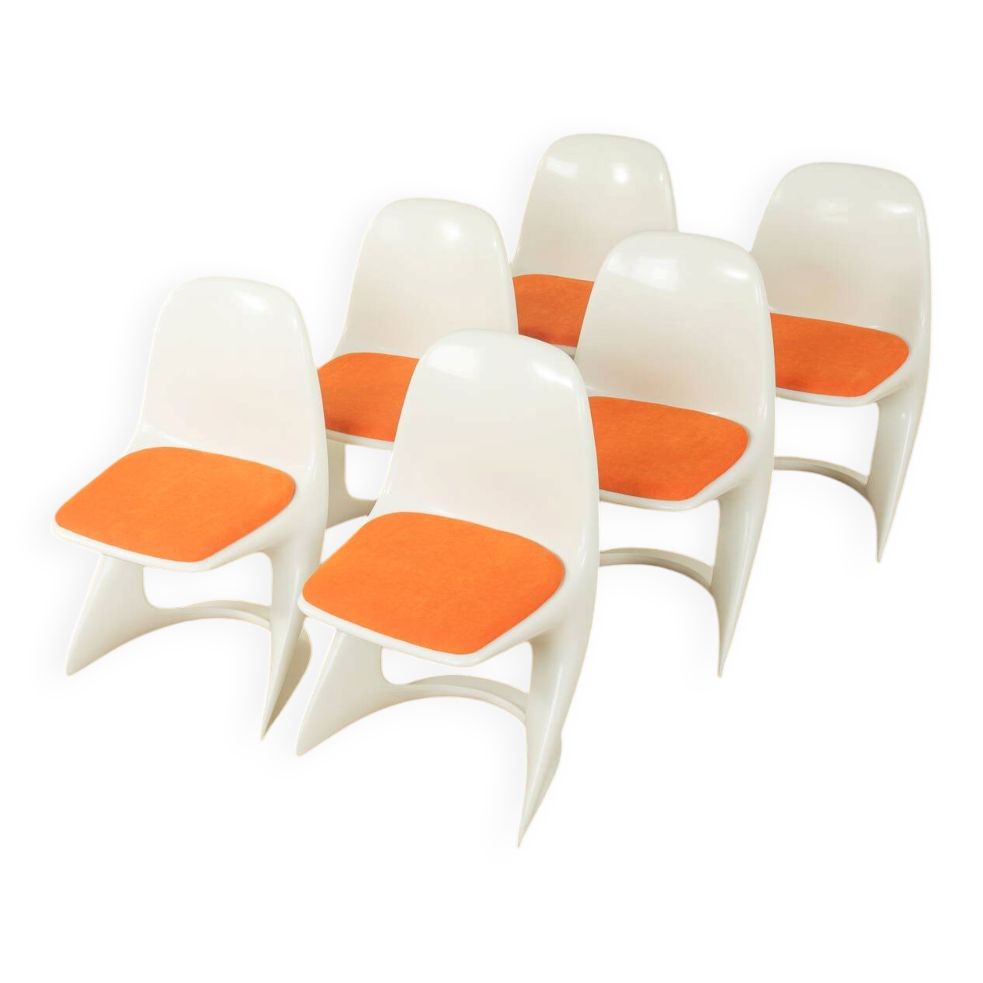 Chaises Casalino par Alexander Begge pour Casala, années 1970, ensemble de 6