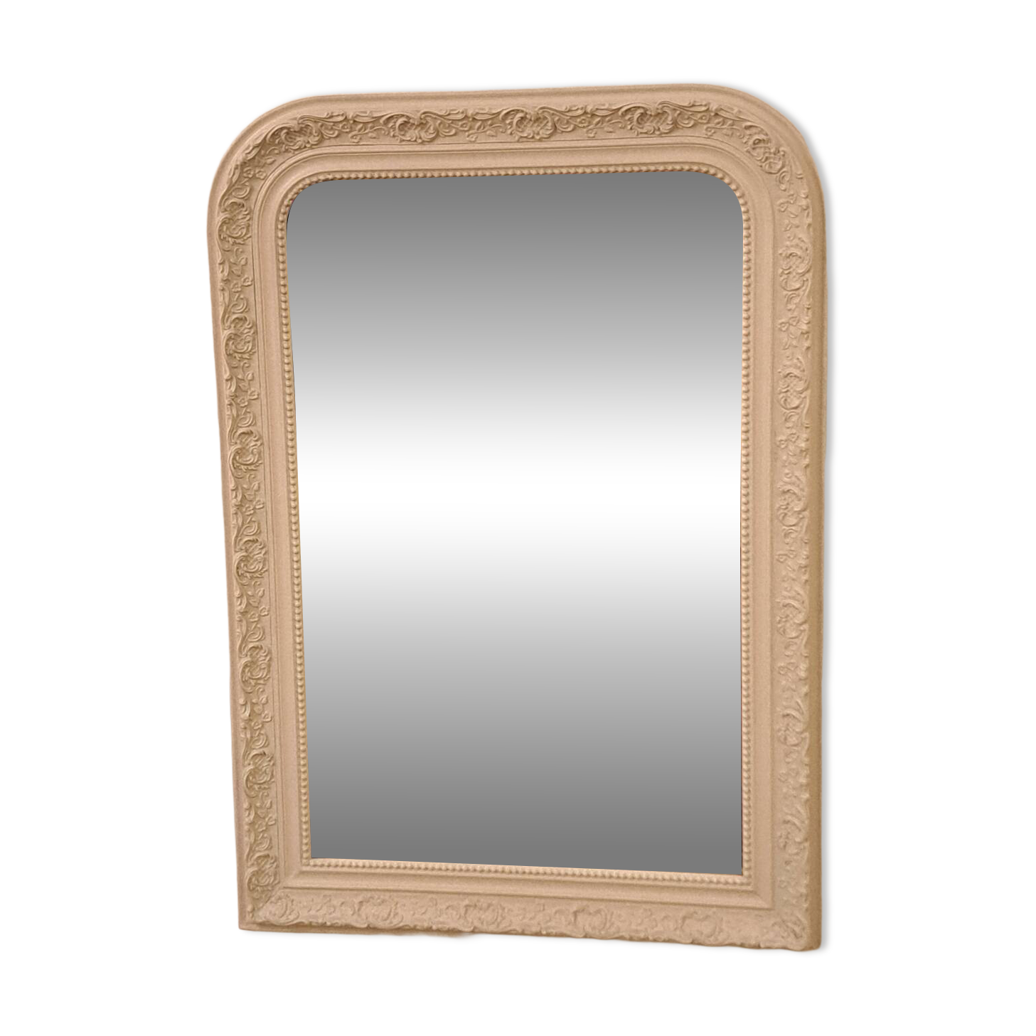 Louis Philippe style mirror in patinated stucco