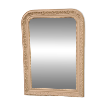 Miroir style Louis Philippe en stuc patiné