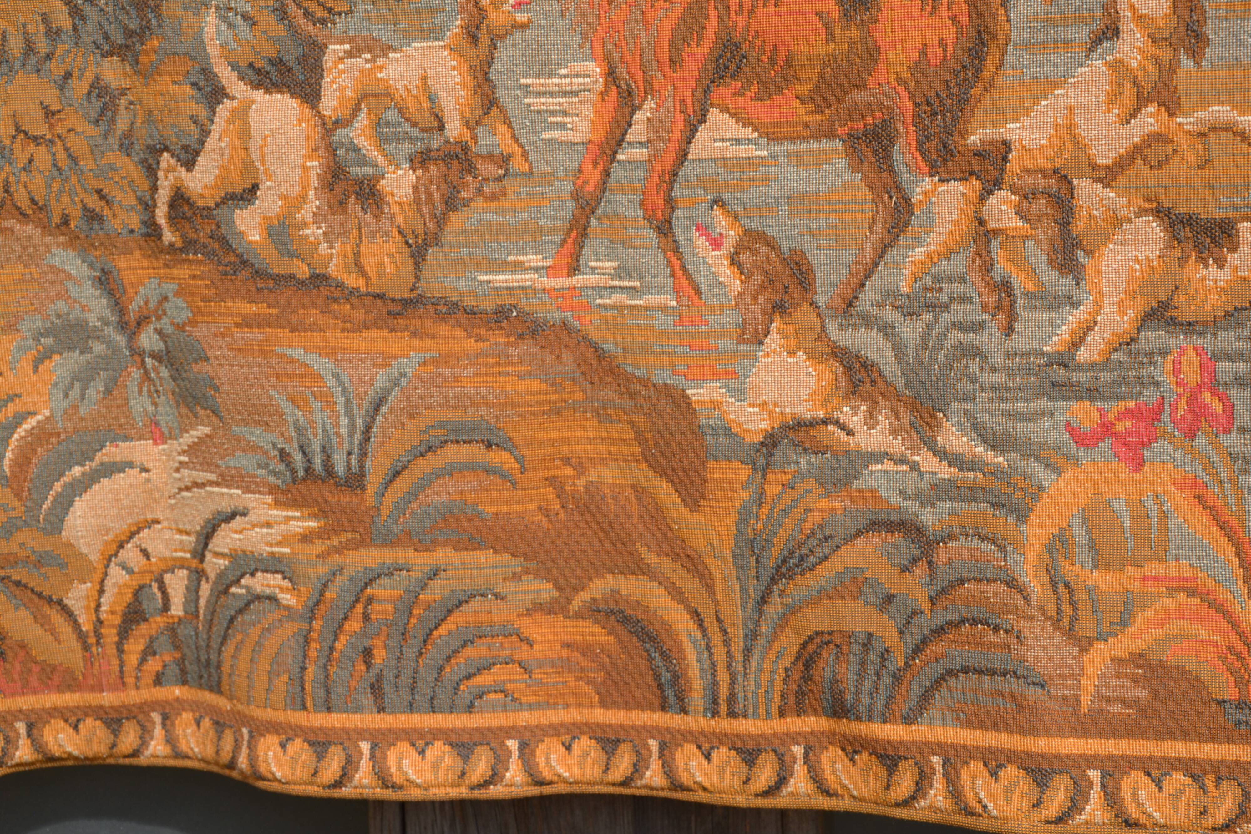 Tapisserie murale scène de chasse à courre