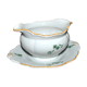 Saucière verseuse vintage en porcelaine ornée de trèfles vert