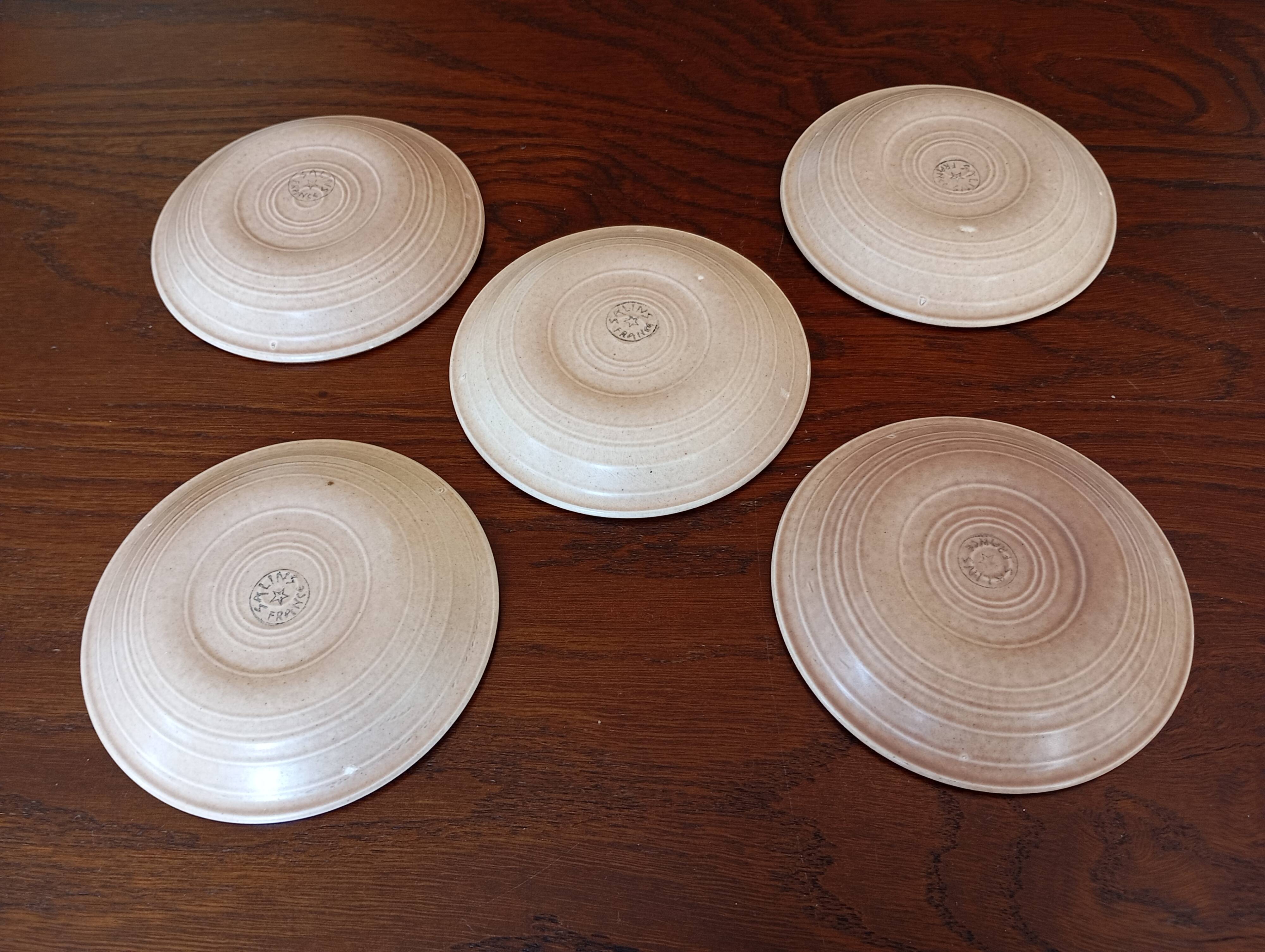 5 assiettes à tapas Salins