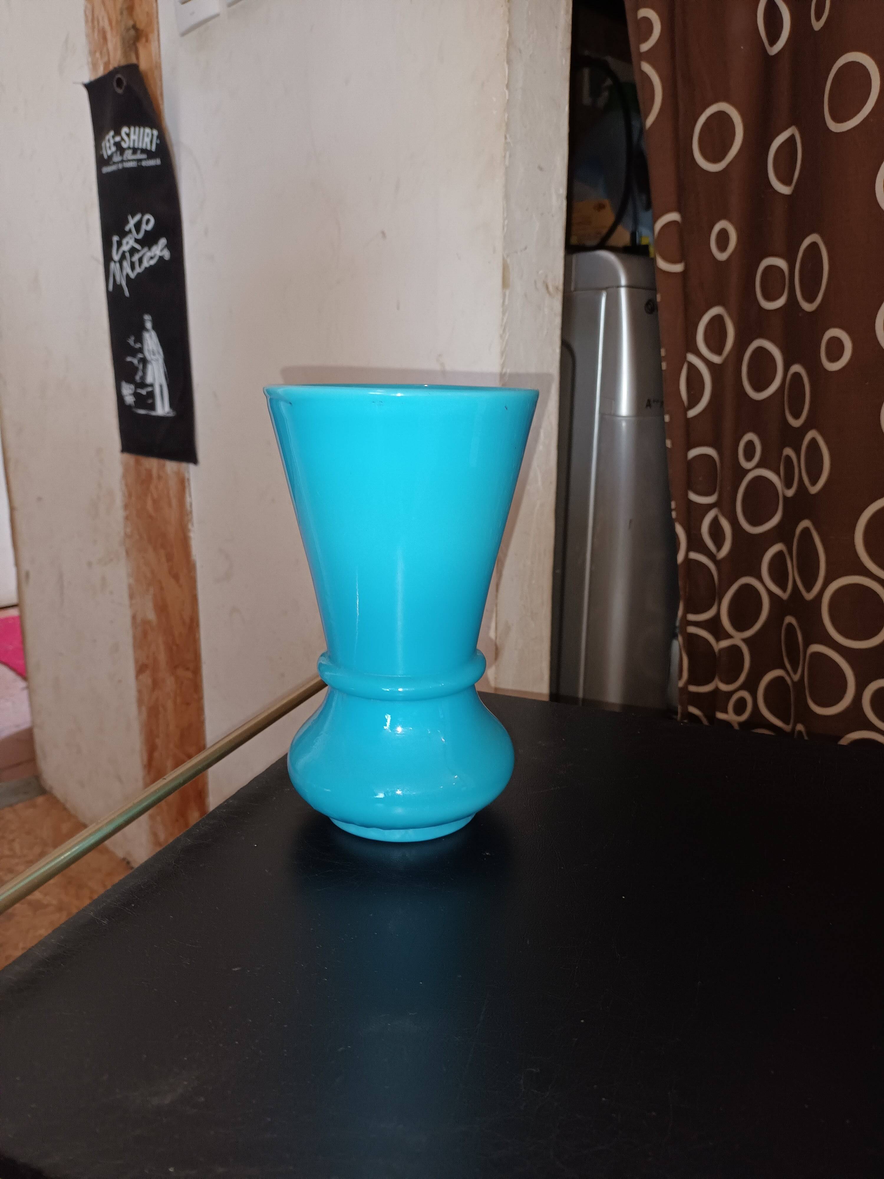 Large opaline vase from the 1950s