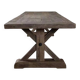 Farmhouse table in old solid oak, star-shaped legs 300 cm