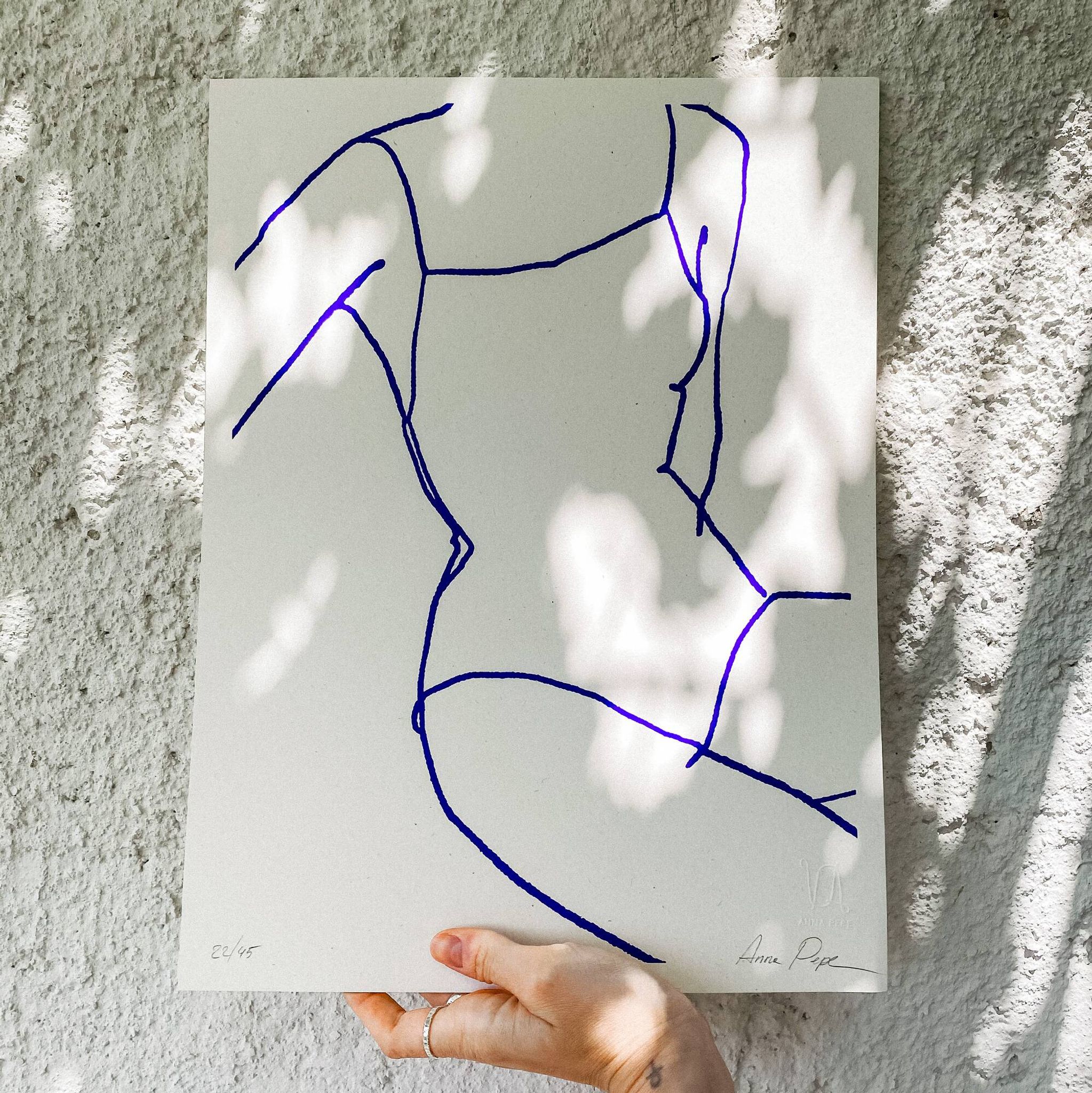 Silhouette féminine, sérigraphie en édition limitée