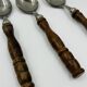 Vintage cutlery set 22 pieces wooden style handles