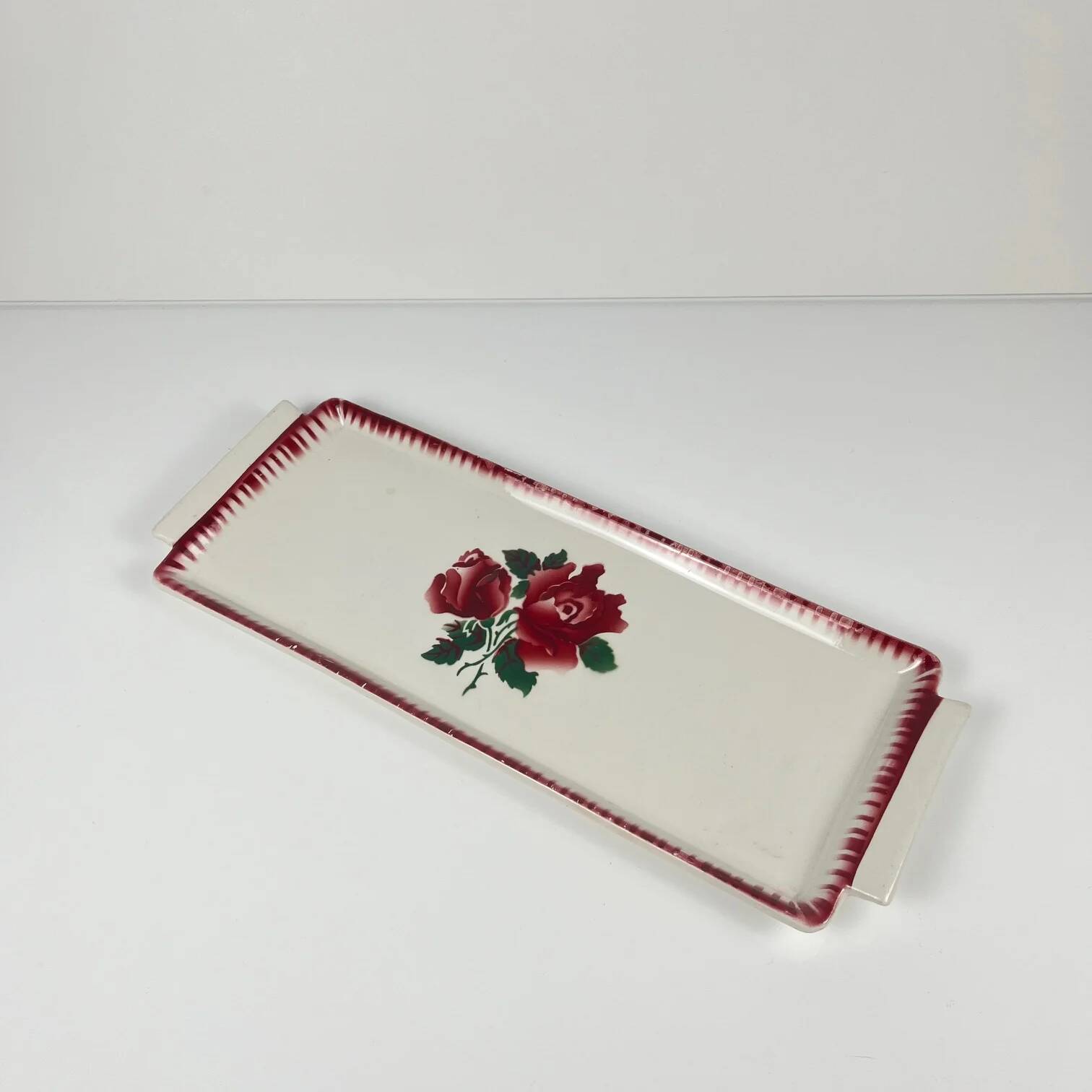 Cake dish Sarreguemines and Digoin, "Moka-Prima", 1920/1950