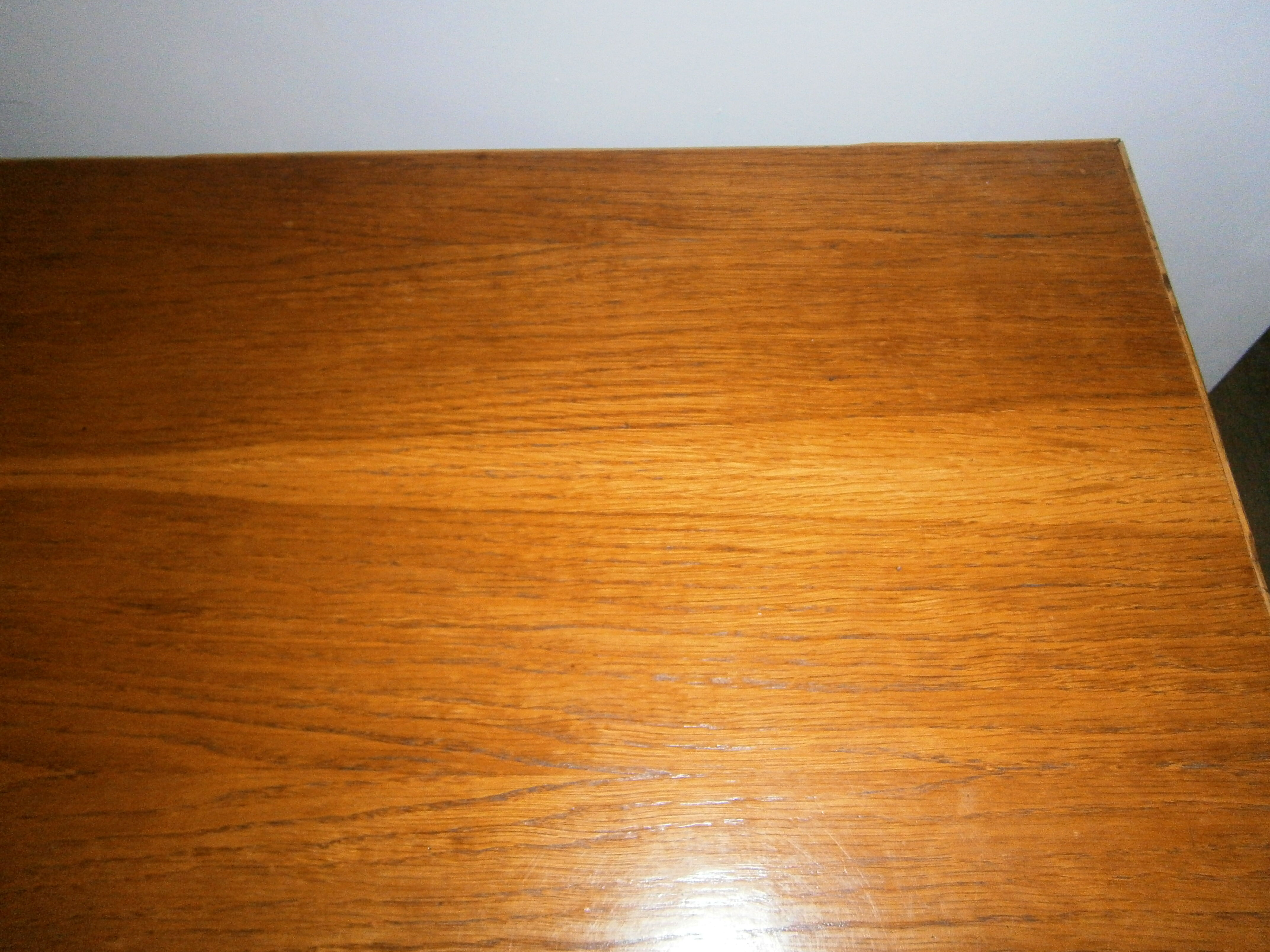 Rattan and wood desk
