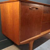 Teak enfilade with 2 sliding doors