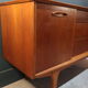 Teak enfilade with 2 sliding doors