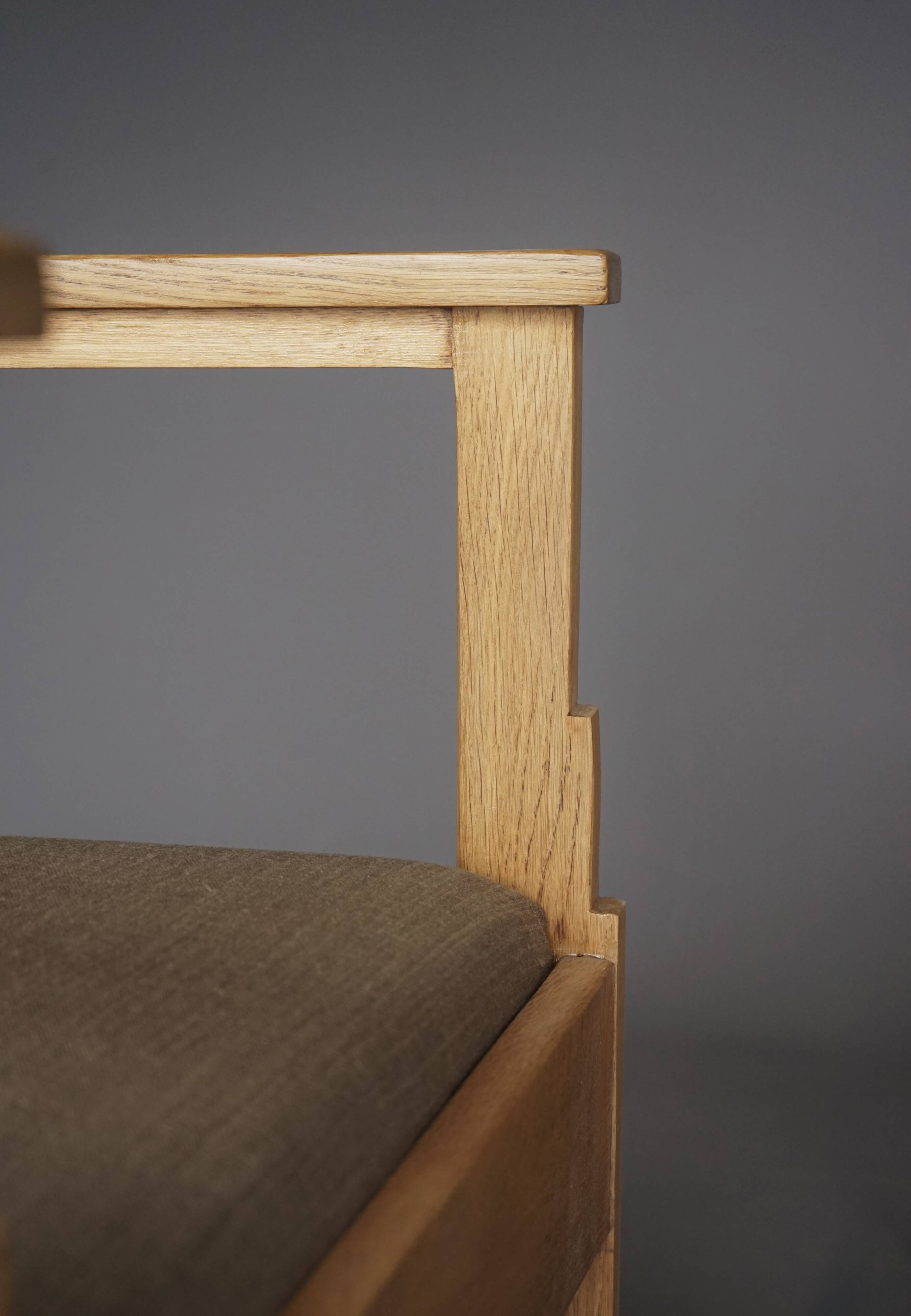 Art Deco Oak Armchairs by Henk Wouda, 1920s, Set of 2