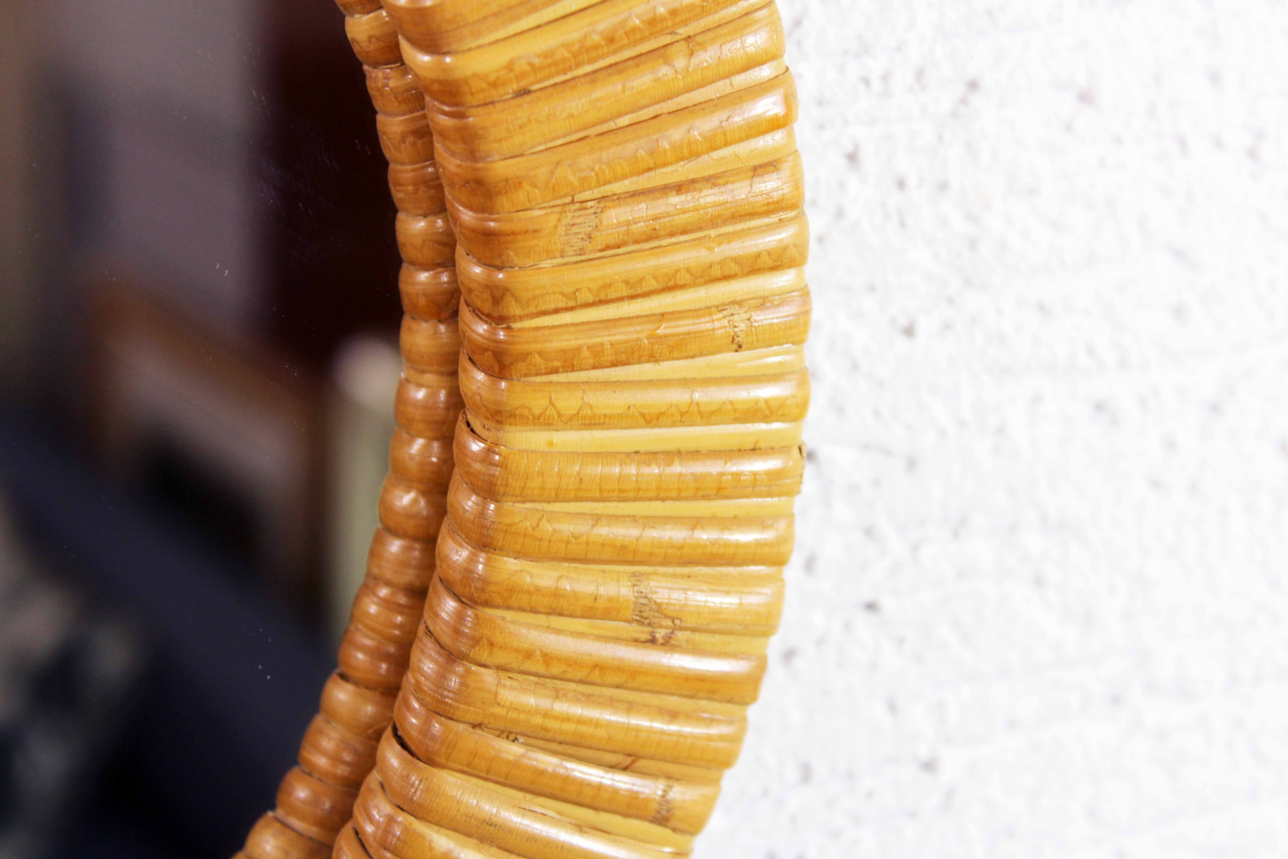 Vintage wicker mirror