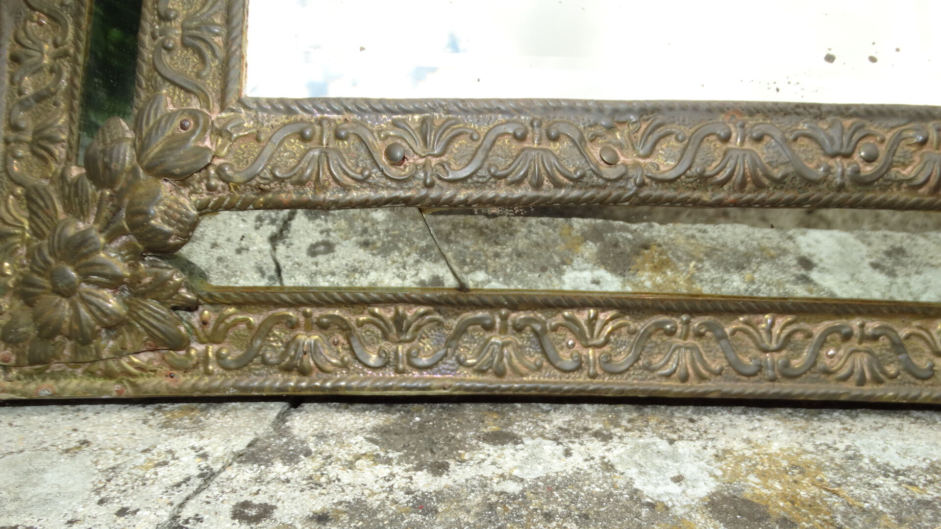 Miroir biseauté Napoléon III multiface d époque