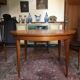 Table ronde rallonge intégrée vintage