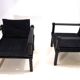 Bofinger set of 2 Farmer lounge chairs with table by Gerd Lange, 1960