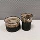 Ceramic set consisting of a sugar bowl and a milk jug from Finns keramik Denmark.