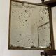 Gold square barber mirror with Japan Napoleon III print