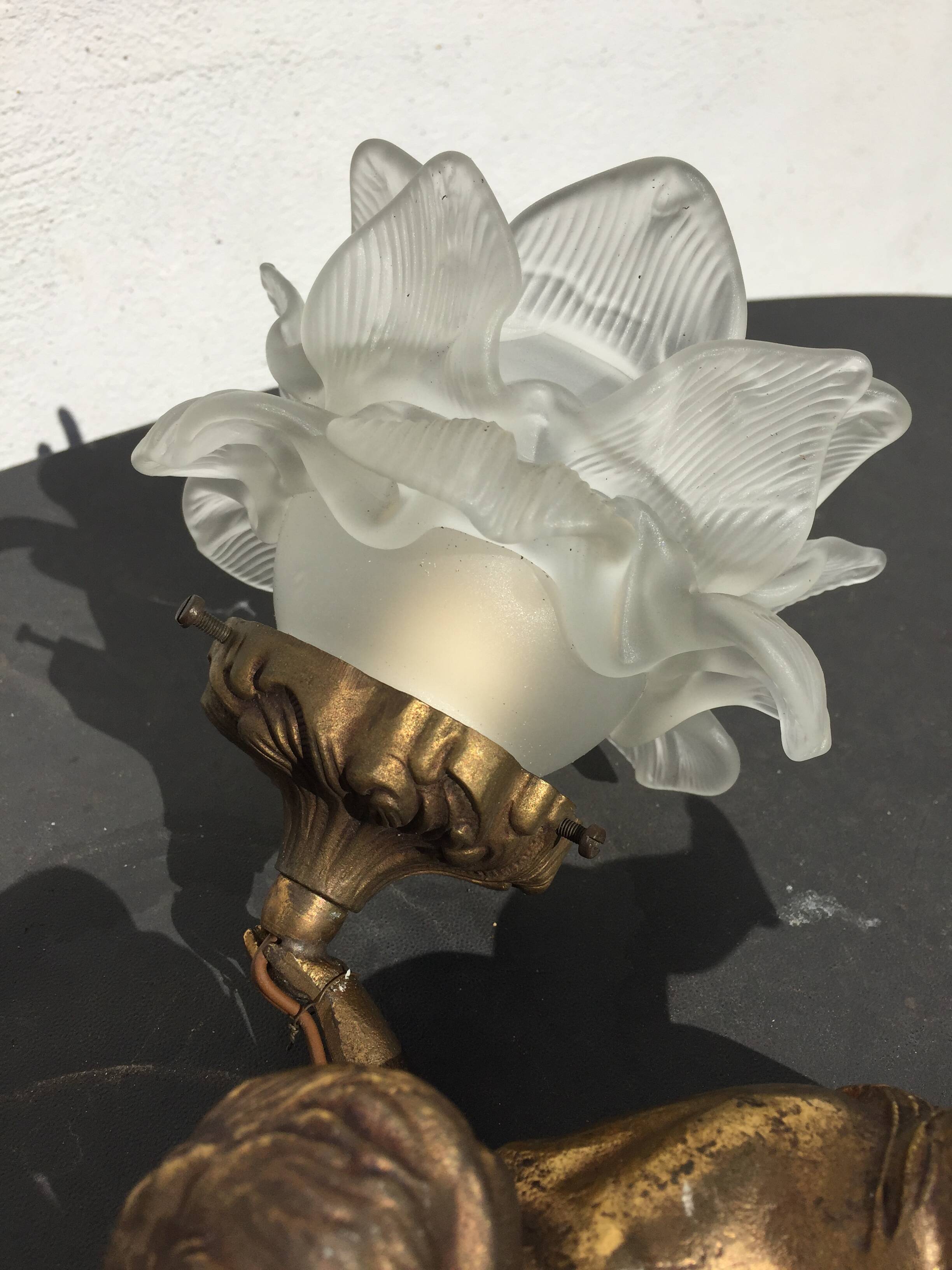 Bronze cherub chandelier