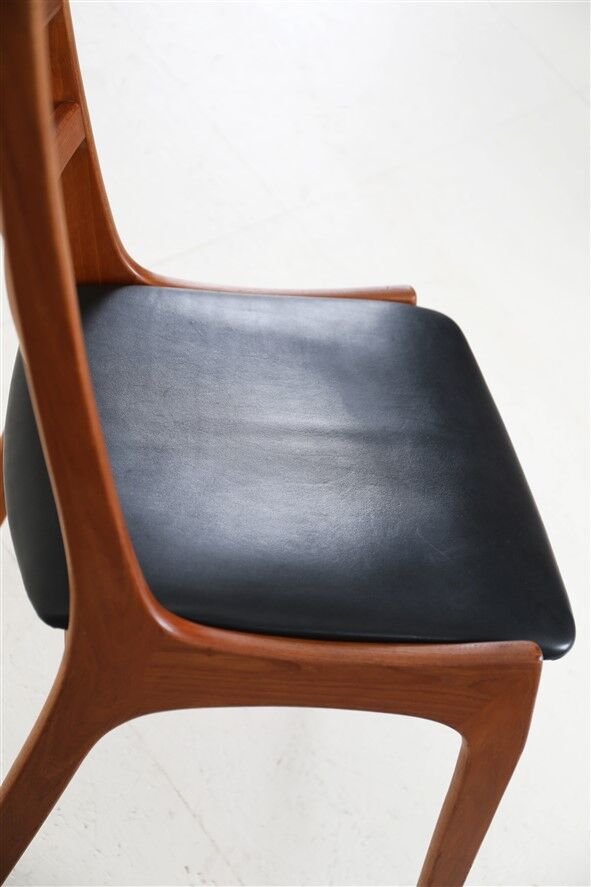 Set of 6 Korup Stolefabrik teak chairs in the style of Kai Kristiansen