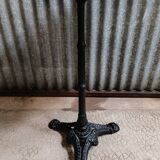 Round marble bistro table with cast iron legs