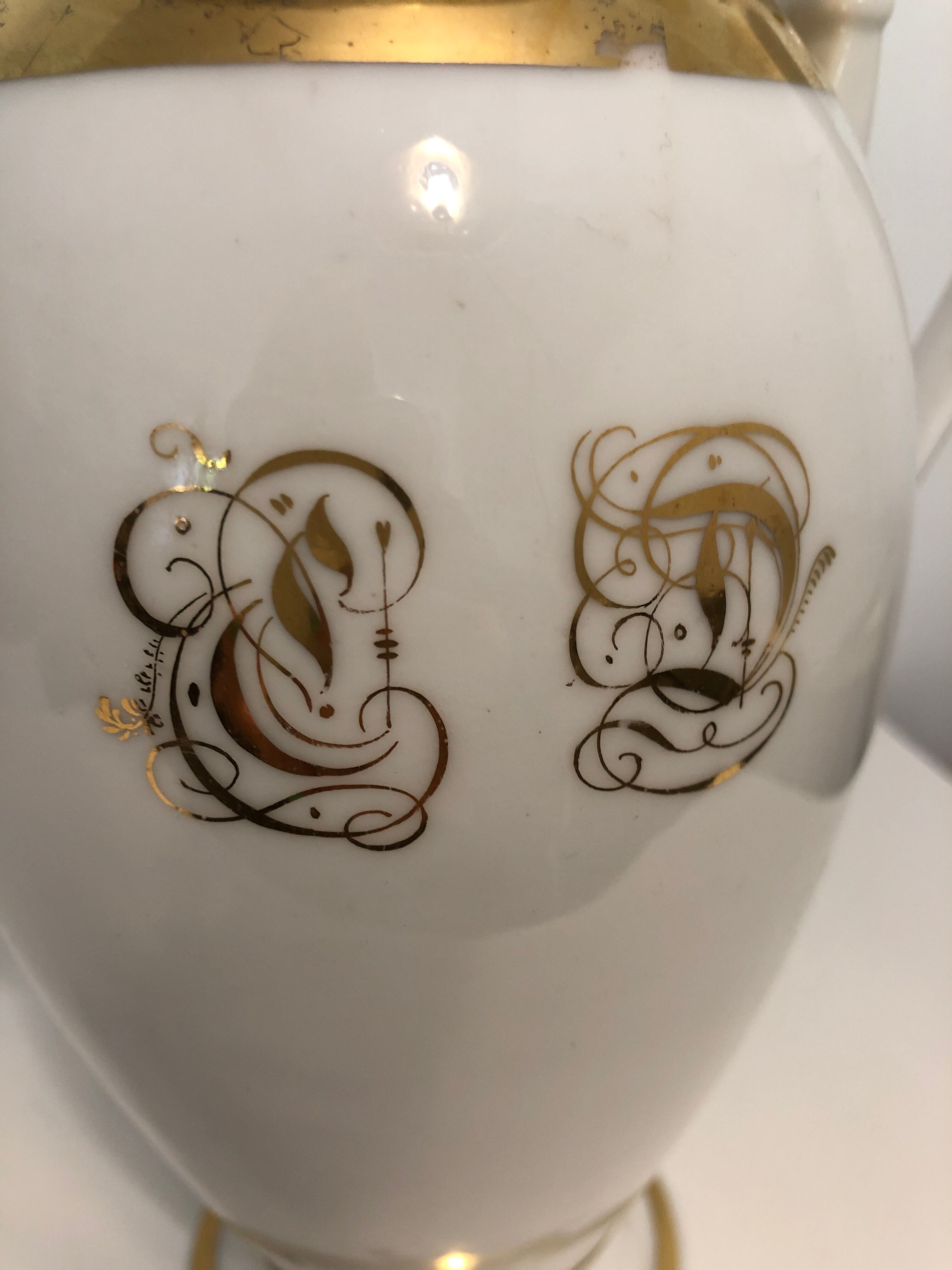 Porcelain coffee maker of old Paris