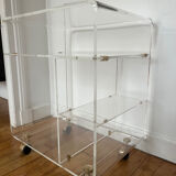 Rolling dessert trolley Plexiglas David Lange