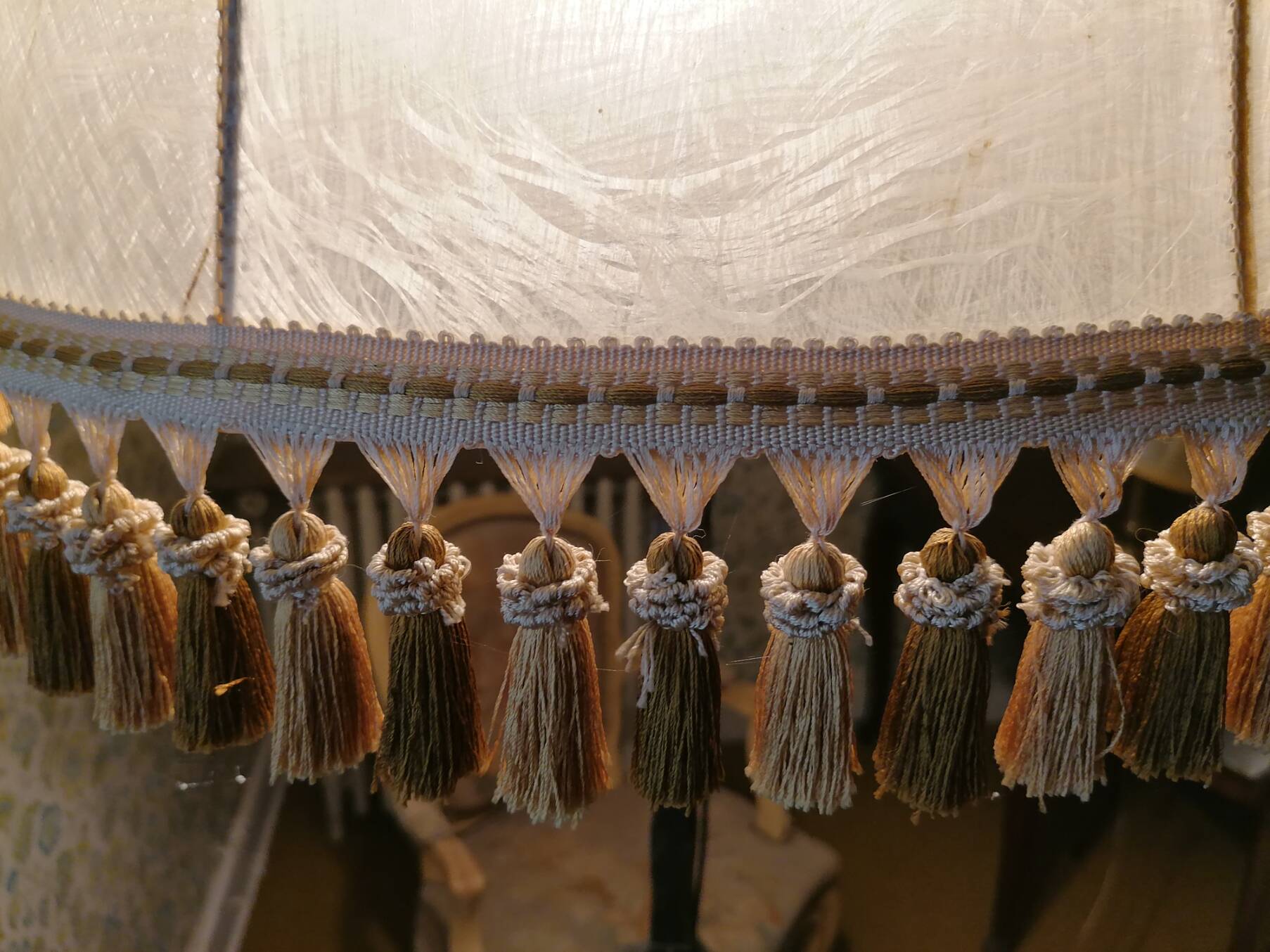 Wrought iron floor lamp.