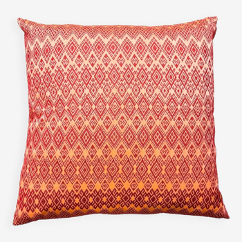 Orange red Kachin cushion