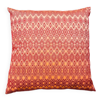 Orange red Kachin cushion