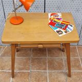 Vintage light wood school desk – Baumann model, 1950s-1960s