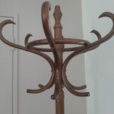 Wooden parrot coat rack - old style curved wood - 12 bells