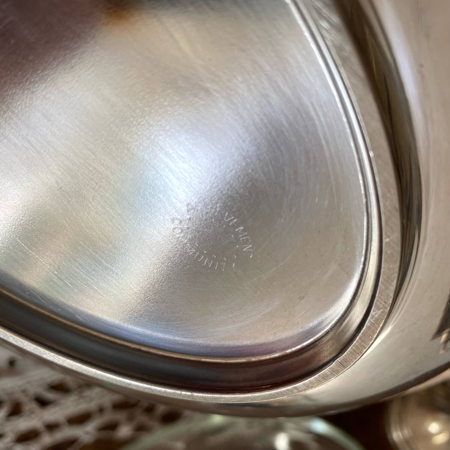 Silver oval serving dish