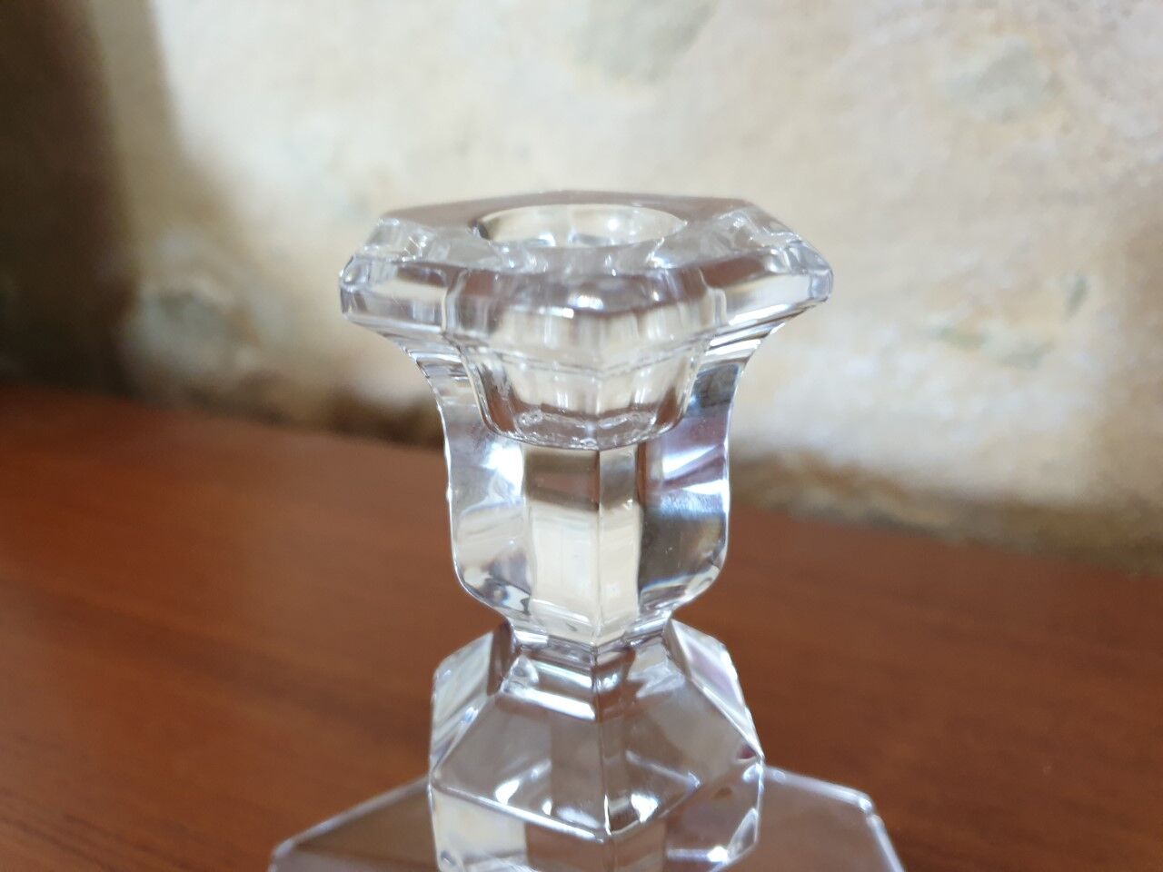 Val-saint-lambert crystal candlestick