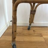 Vintage rattan cradle