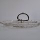 Art Deco Pressed Glass Divided Serving Dish with Alpaca Handle, 1930