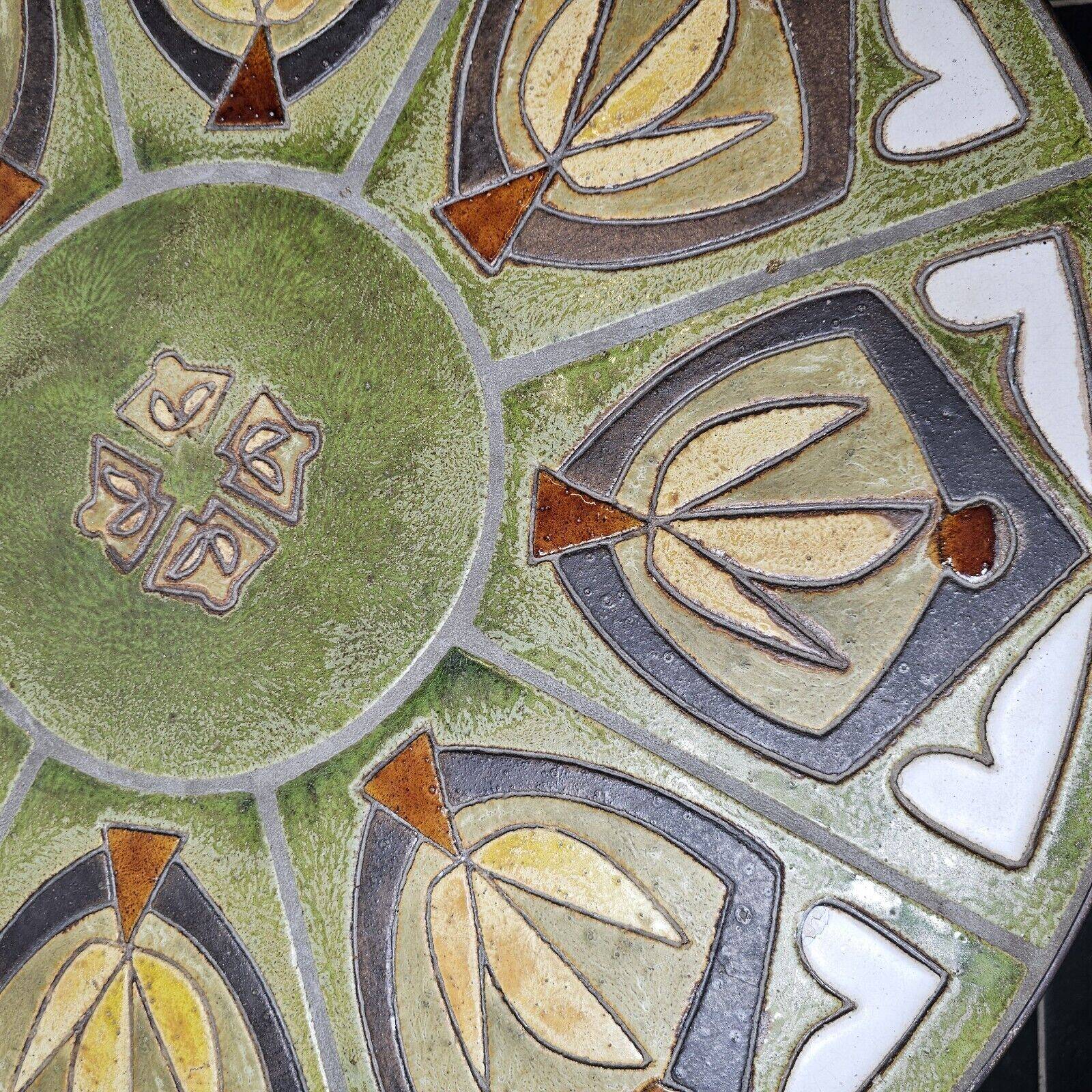 Round living room table from the 60s signed r.corroyez