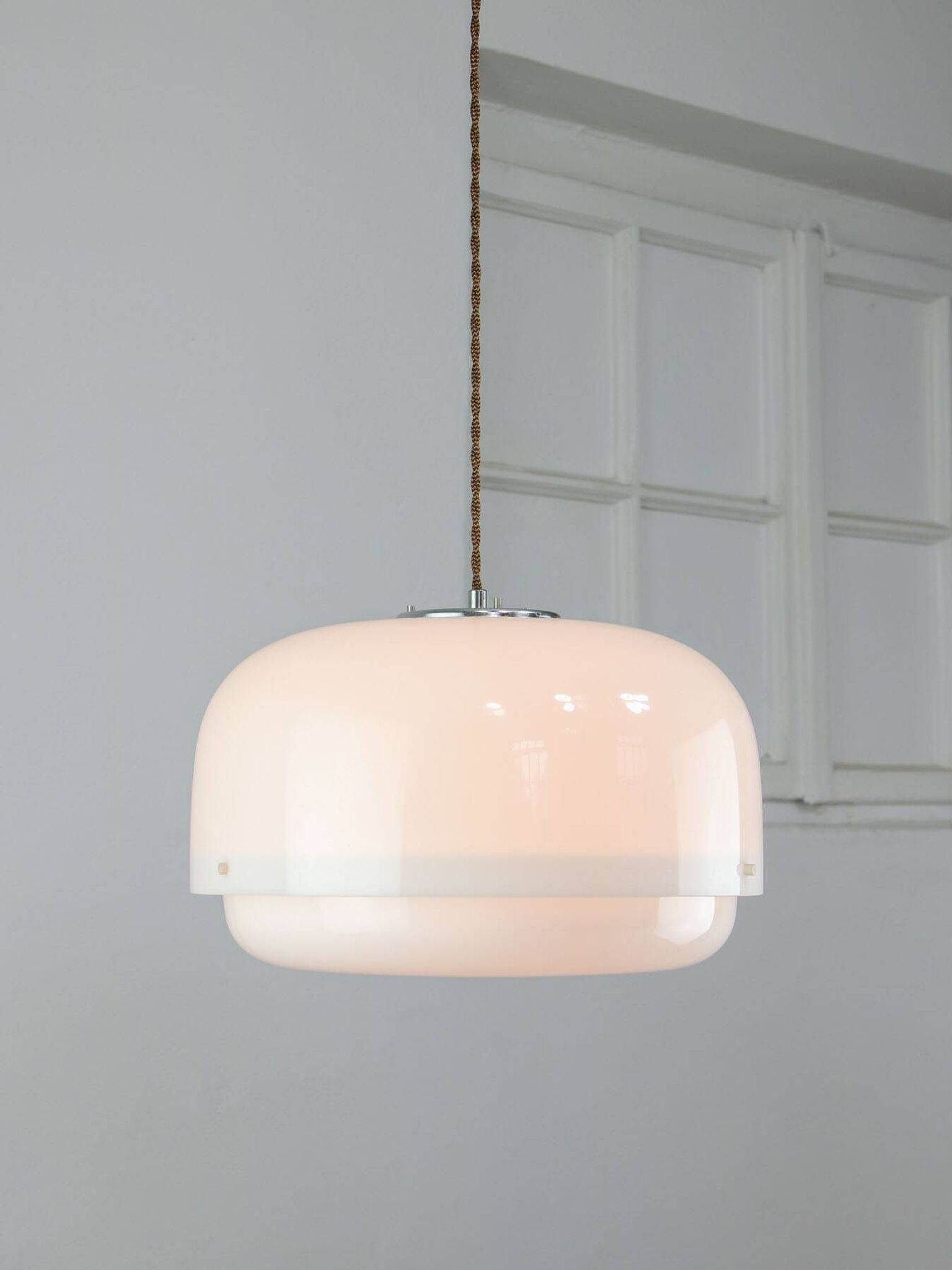 Italian White Medusa Pendant Lamp by Luigi Massoni for Guzzini, 1970s