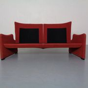 Vintage Two-Seater Palmaria Sofa by Vico Magistretti for Cassina, 1980s